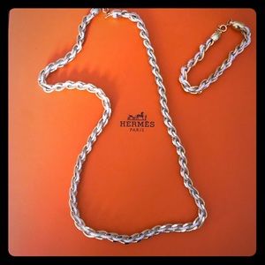 Vintage costume necklace and bracelet